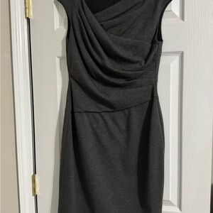Ralph Lauren Charcoal Draped Mini Dress
